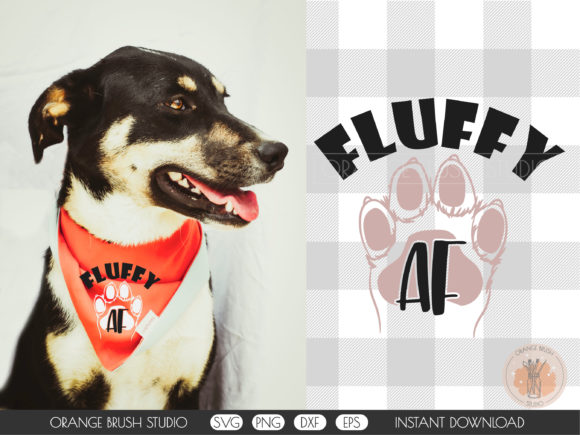 Fluffy Dog Bandana SVG Funny Quote — Graphics for Crafts