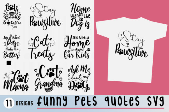 Funny Pets Quotes SVG Bundle: Graphics for Crafts & Content