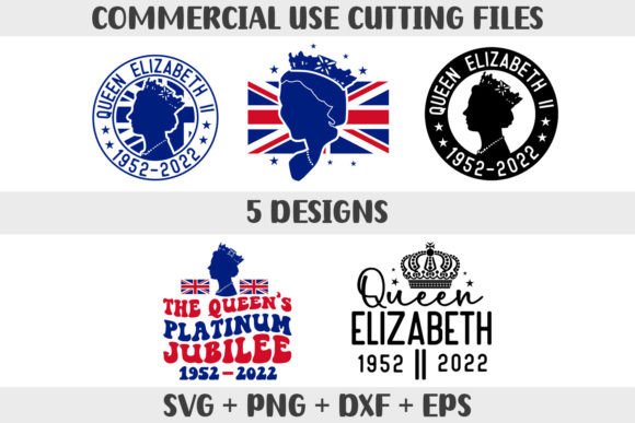 Queen Elizabeth II 1952–2022 Graphics for Crafts