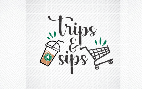 Trips and Sips Graphics: A Crafts-First Brand Asset
